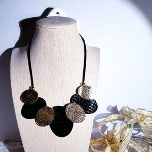 Black and gold bold/ Black and Silver necklace